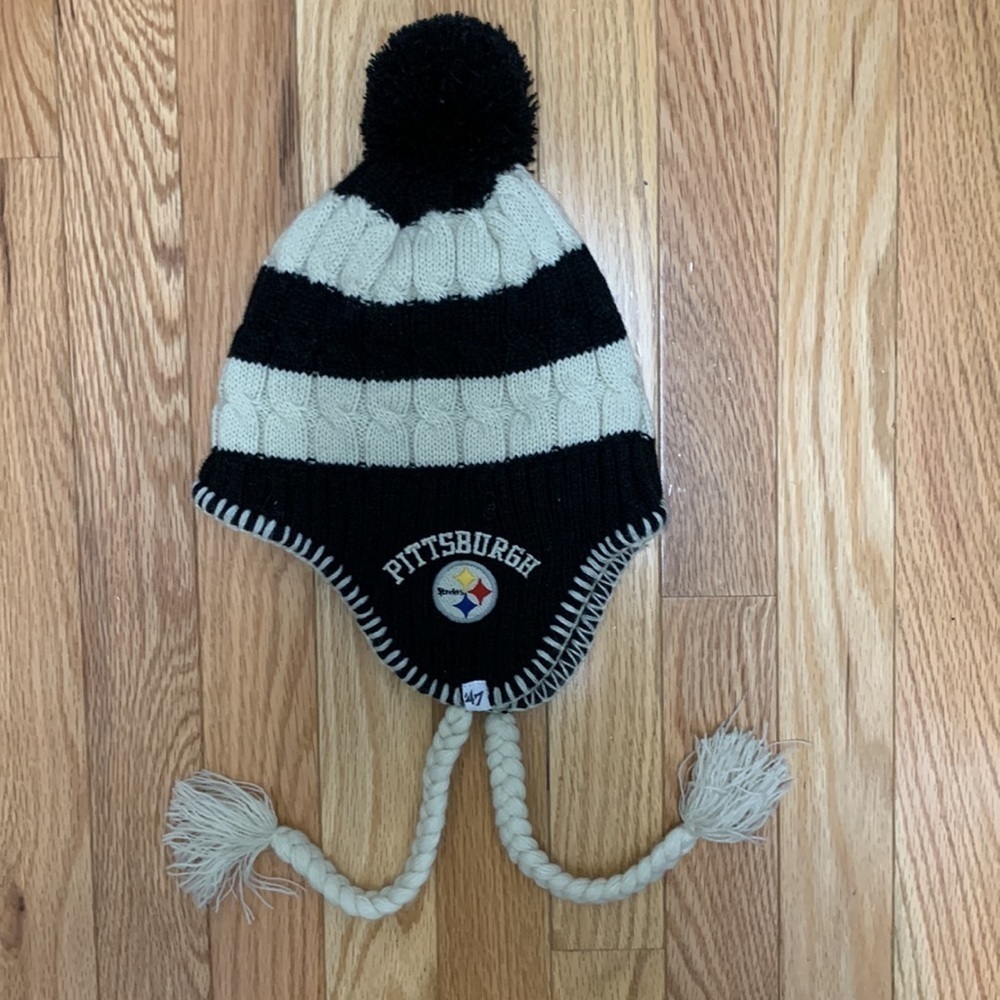 47‎ Brand Pittsburg Steelers PomPom Winter Hat
